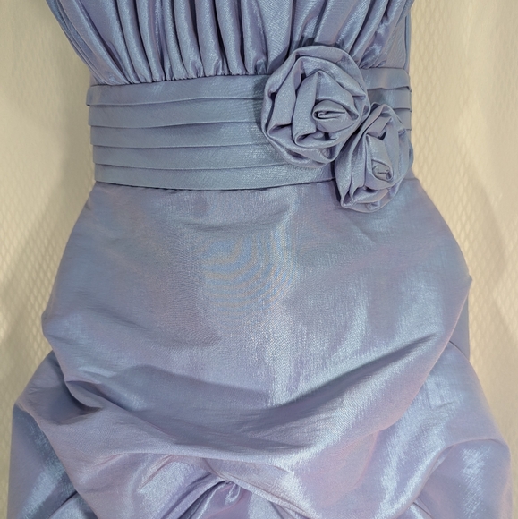 Morgan 4 Ever Strapless Short Formal, Pastel Periwinkle, Size 5/6 - Picture 4 of 13